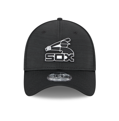 Chicago White Sox New Era Black 2023 Clubhouse 39THIRTY Flex Fit Hat for Men product image 2, provided for visual reference