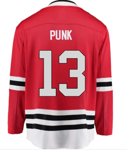 CM Punk Chicago Blackhawks Red Home Premium Twill Fanatics Breakaway Replica Jersey for Men product image 3, provided for