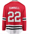 Wayne Campbell Chicago Blackhawks Red Home Fanatics Premium Twill Breakaway Replica Jersey for Men product image 1, provided
