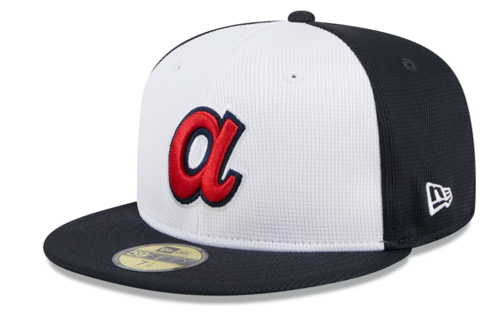 Atlanta Braves New Era White 2024 Batting Practice 59FIFTY Fitted Hat for Men product image 1, provided for visual reference