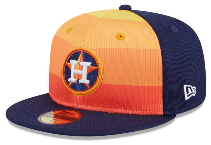 Houston Astros New Era Navy 2024 Batting Practice 59FIFTY Fitted Hat for Men product image 1, provided for visual reference
