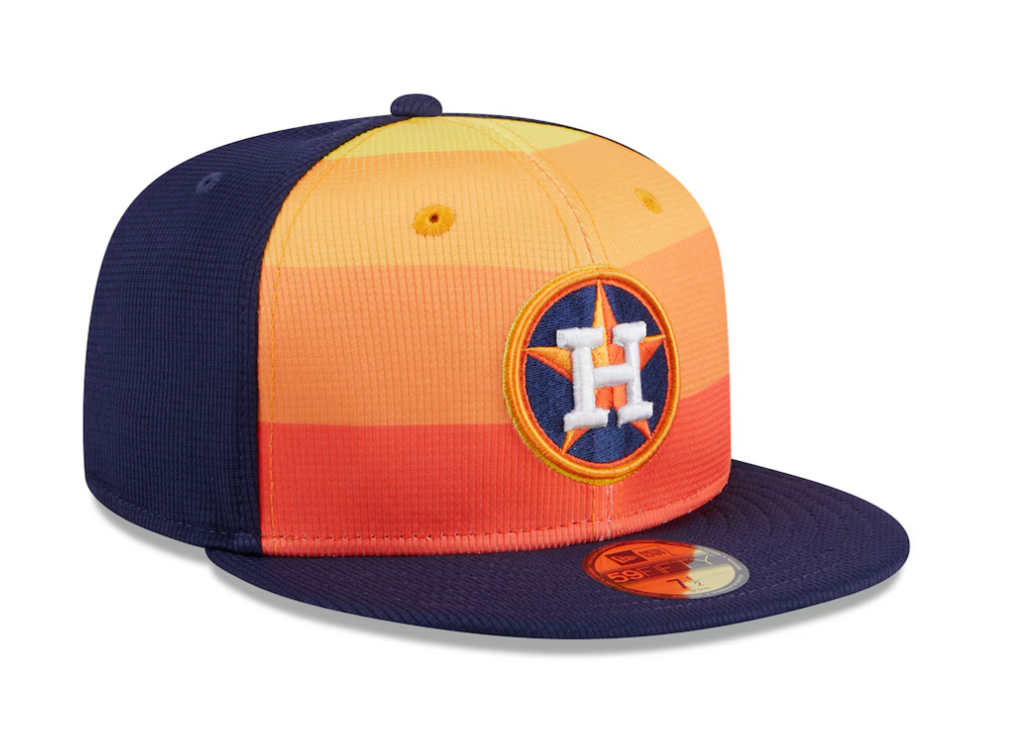 Houston Astros New Era Navy 2024 Batting Practice 59FIFTY Fitted Hat for Men product image 3, provided for visual reference