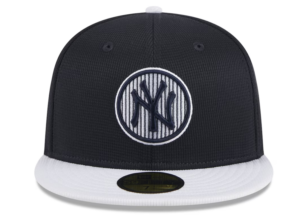 New York Yankees New Era Navy 2024 Batting Practice 59FIFTY Fitted Hat for Men product image 2, provided for visual