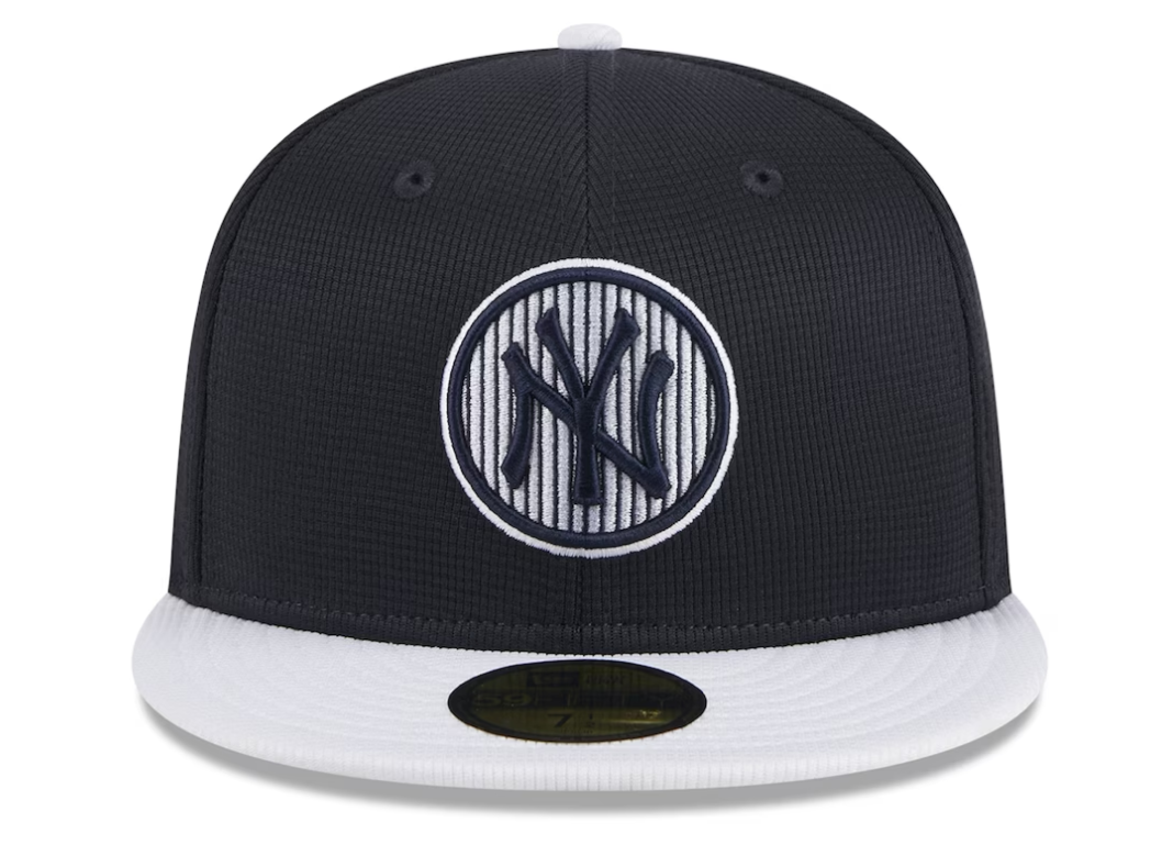New York Yankees New Era Navy 2024 Batting Practice 59FIFTY Fitted Hat for Men product image 2, provided for visual