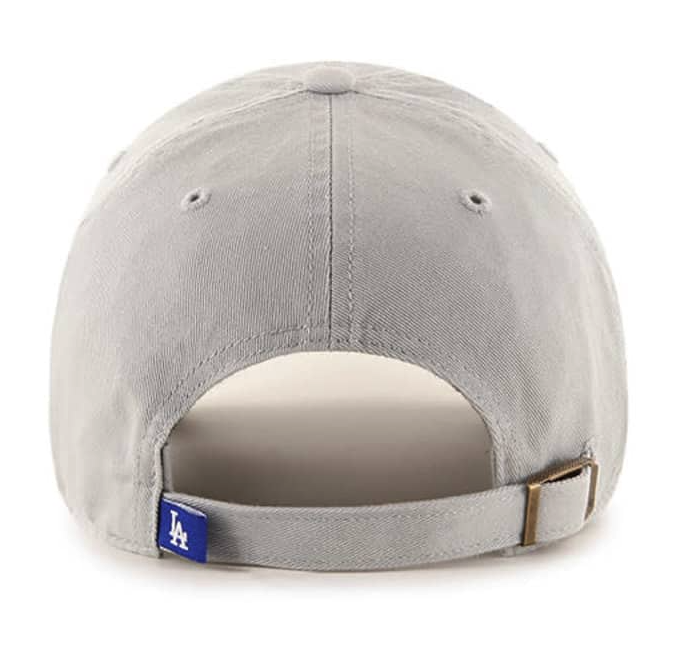 '47 Brand Los Angeles Dodgers Gray Clean Up Adjustable hat for Men product image 2, provided for visual reference and