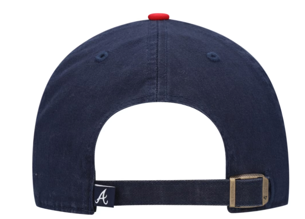 Atlanta Braves Navy/Red Clean Up Adjustable Hat By '47 Brand for Men product image 2, provided for visual reference and