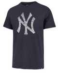 New York Yankees Men’s 47 Brand Cooperstown Atlas Blue Premier Franklin T-Shirt T-Shirt product image 1, provided for visual