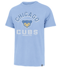Chicago Cubs Men Premier Franklin Retrograde Gulf Blue T-Shirt by '47 product image 1, provided for visual reference and