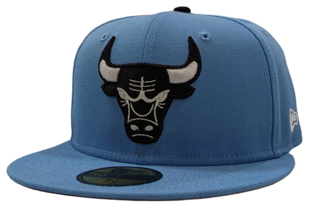 Chicago Bulls New Era Carolina Blue MJ1 59FIFTY Fitted Hat for Men product image 1, provided for visual reference and