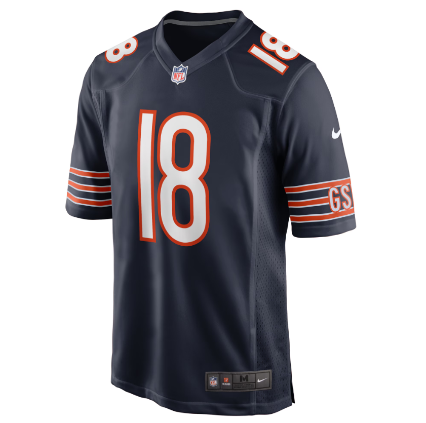 Caleb Williams Chicago Bears Nike Navy Replica Game Jersey for Men product image 2, provided for visual reference and