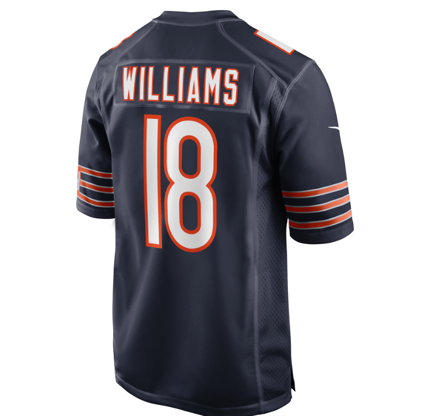 Caleb Williams Chicago Bears Nike Navy Replica Game Jersey for Men product image 3, provided for visual reference and