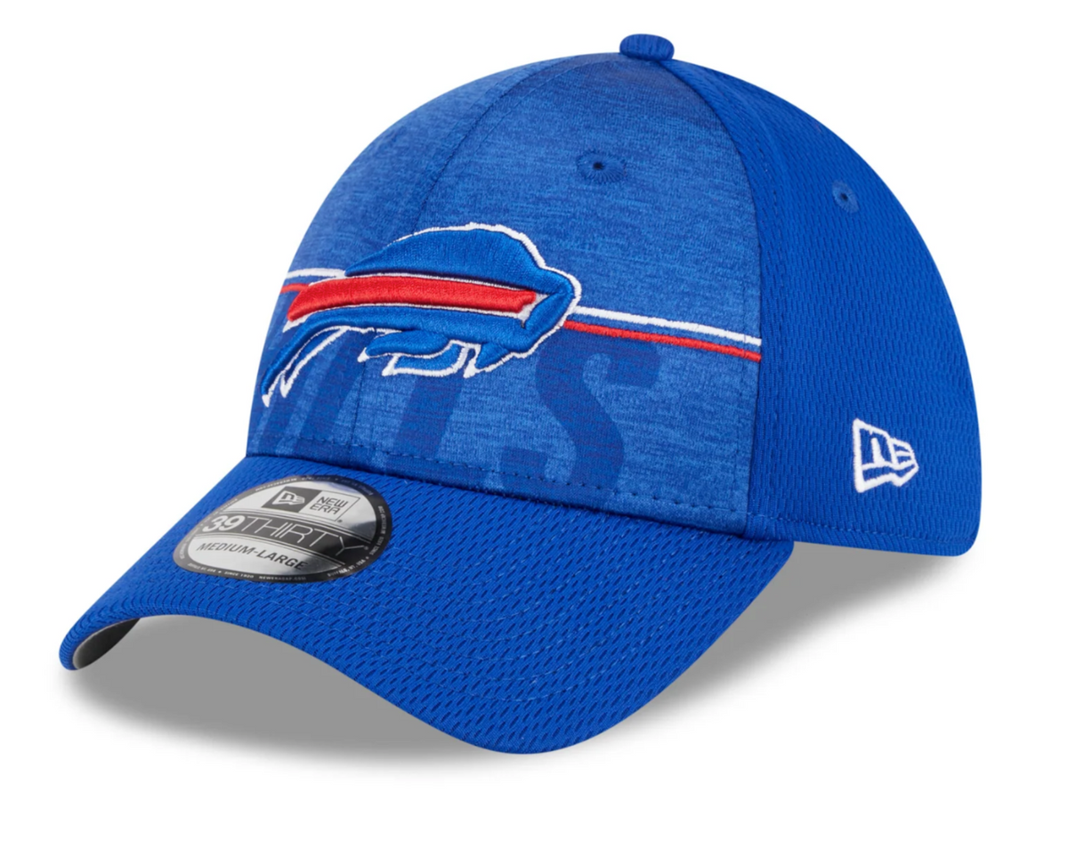Buffalo Bills New Era NFL 2023 Training Camp Royal Blue Primary Logo 39THIRTY Flex Fit Hat for Men product image 1, provided