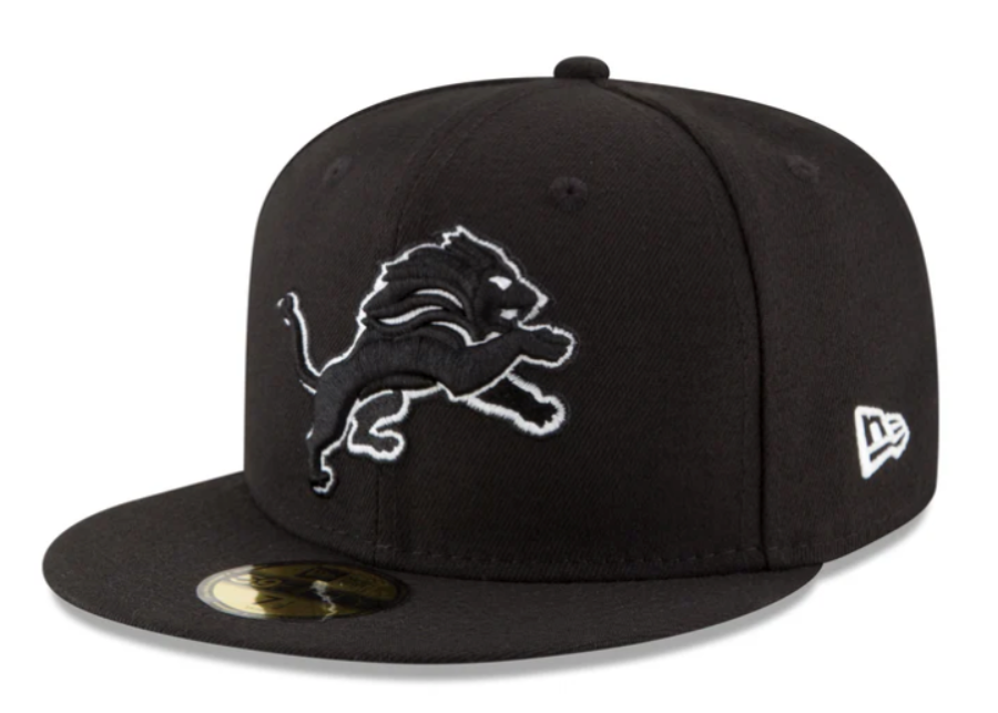 Detroit Lions New Era B-Dub Basic 59FIFTY Fitted Hat for Men product image 1, provided for visual reference and product