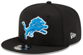Detroit Lions New Era Black Primary Logo Basic 9FIFTY Adjustable Hat product image 1, provided for visual reference and