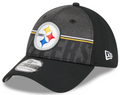 Pittsburgh Steelers New Era NFL 2023 Training Camp Black Primary Logo 39THIRTY Flex Fit Hat for Men product image 1,