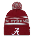 Alabama Crimson Tide Crimson New Era Marquee Cuffed Knit Hat with Pom product image 1, provided for visual reference and