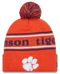 Clemson Tigers Orange New Era Marquee Cuffed Knit Hat with Pom product image 1, provided for visual reference and product