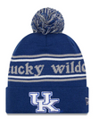 Kentucky Wildcats Blue New Era Marquee Cuffed Knit Hat with Pom product image 1, provided for visual reference and product