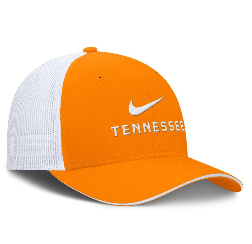 Nike Tennesse Volunteers Orange Rise Adjustable Trucker Hat for Men product image 3, provided for visual reference and