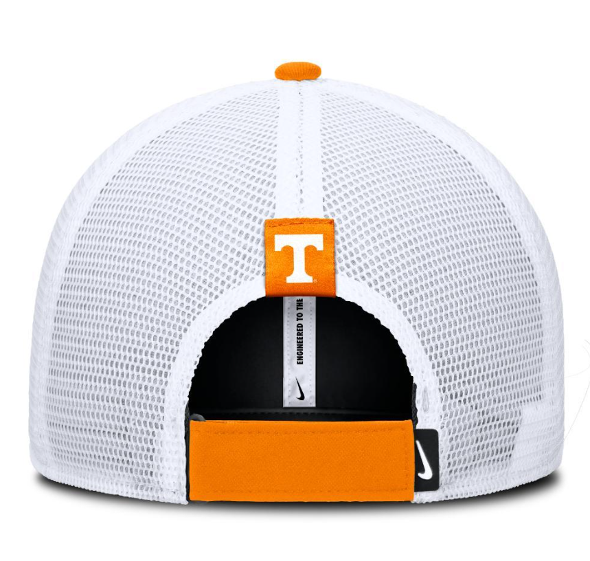 Nike Tennesse Volunteers Orange Rise Adjustable Trucker Hat for Men product image 4, provided for visual reference and