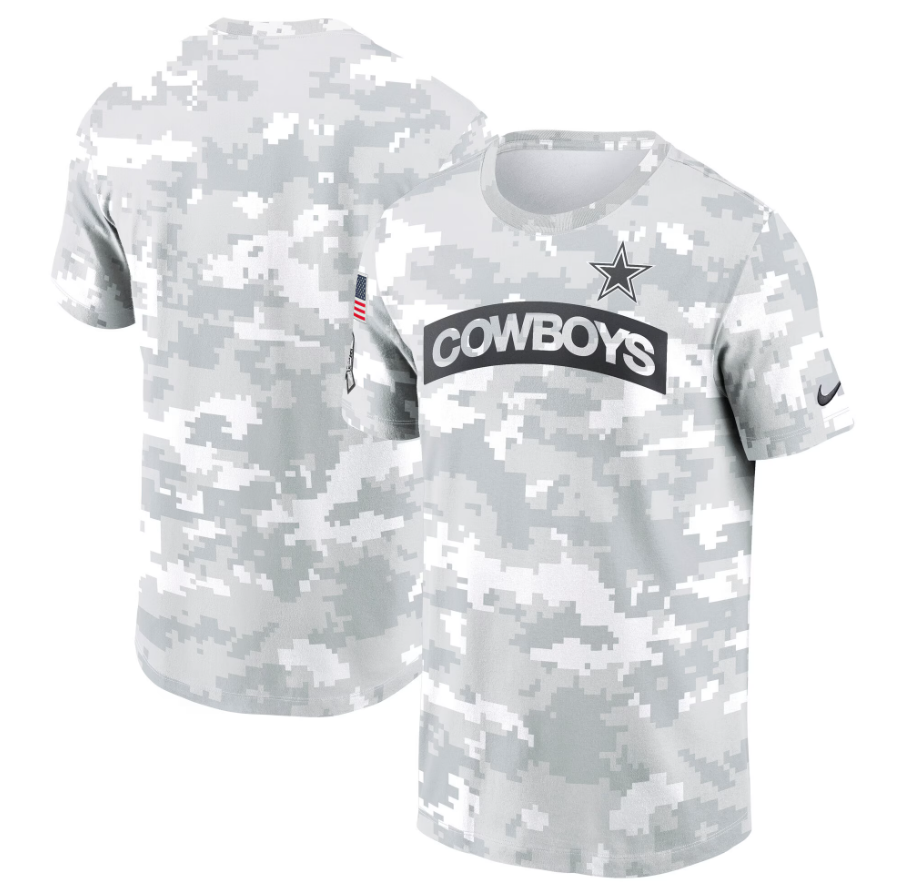 Dallas Cowboys Nike Arctic Camo 2024 Salute To Service Performance T-Shirt for Men product image 1, provided for visual