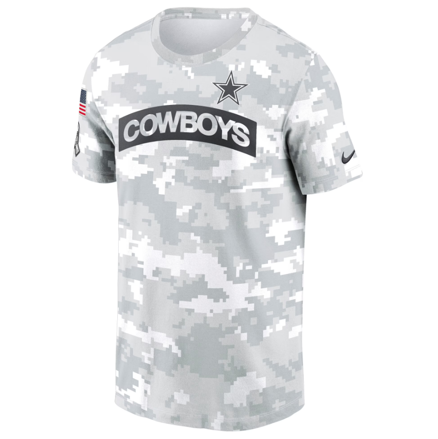 Dallas Cowboys Nike Arctic Camo 2024 Salute To Service Performance T-Shirt for Men product image 2, provided for visual