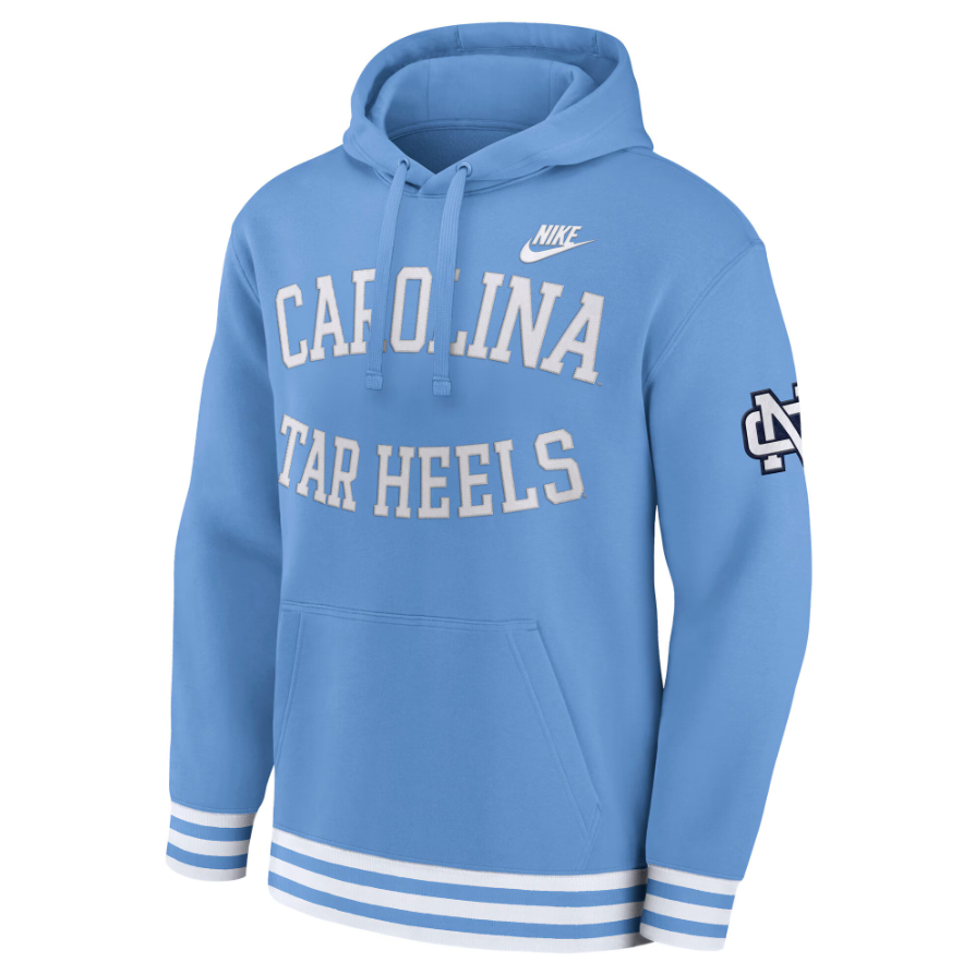 North Carolina Tar Heels Nike Carolina Blue Legacy Retro Pullover Hoodie product image 2, provided for visual reference and