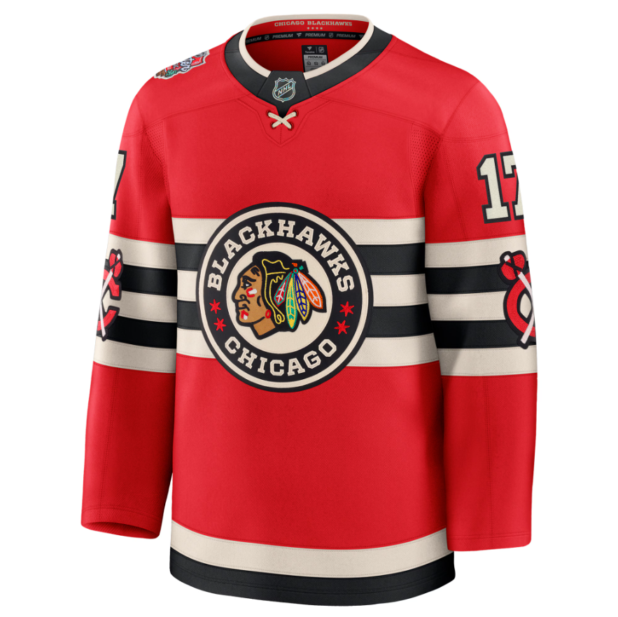 Chicago Blackhawks Nick Foligno Fanatics Red 2025 NHL Winter Classic Premium Player Jersey for Men product image 2, provided