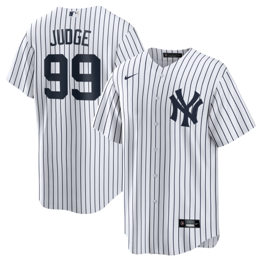 Aaron Judge New York Yankees Nike Home White Replica Jersey With Name for Men product image 1, provided for visual reference