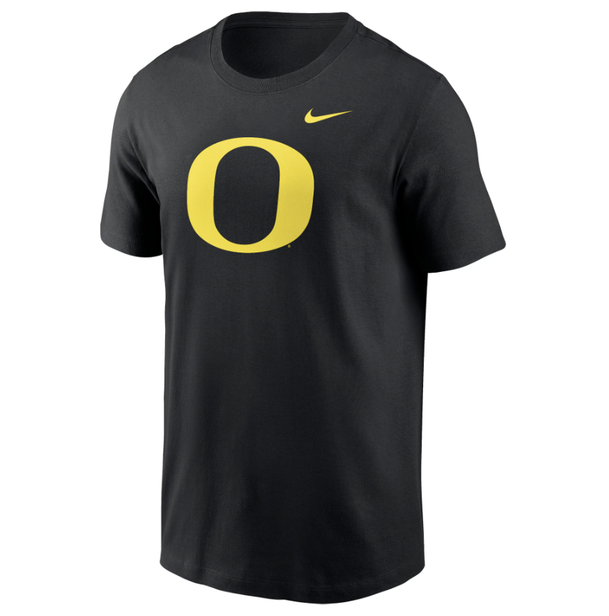 Oregon Ducks Nike Black Primary Logo T-Shirt for Men product image 2, provided for visual reference and product detail review