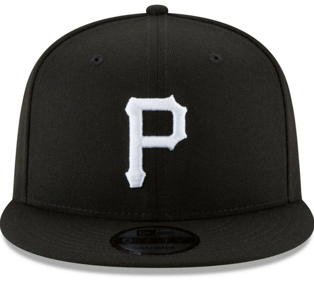 Pittsburgh Pirates New Era Black Chain Stitch 9FIFTY Snapback Adjustable Hat product image 2, provided for visual reference