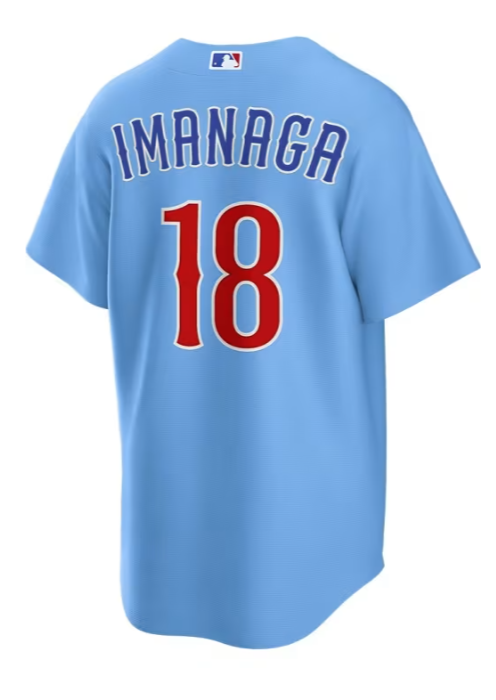 Shota Imanaga #18 Chicago Cubs Nike Light Blue 2nd Alternate Replica Jersey for Men product image 3, provided for visual