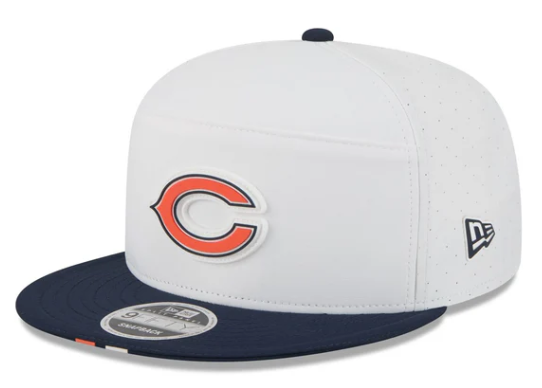 Chicago Bears New Era White/Navy Secondary Logo 2025 NFL Training Camp Split Panel 9FIFTY Snapback Hat for Men product image