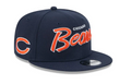 Chicago Bears New Era Navy Script C 9FIFTY Adjustable Snapback Hat product image 1, provided for visual reference and