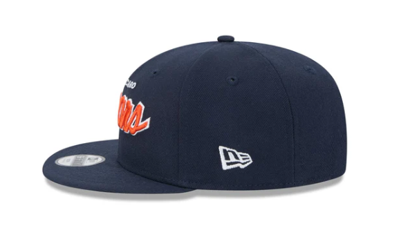 Chicago Bears New Era Navy Script C 9FIFTY Adjustable Snapback Hat product image 5, provided for visual reference and