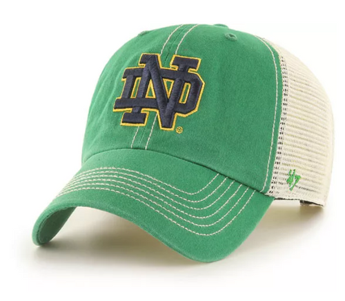 '47 Notre Dame Fighting Irish Kelly Green Trawler Clean Up Adjustable Hat product image 1, provided for visual reference and