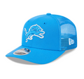 Detroit Lions New Era Sky Blue 9SEVENTY Trucker Adjustable Hat product image 1, provided for visual reference and product