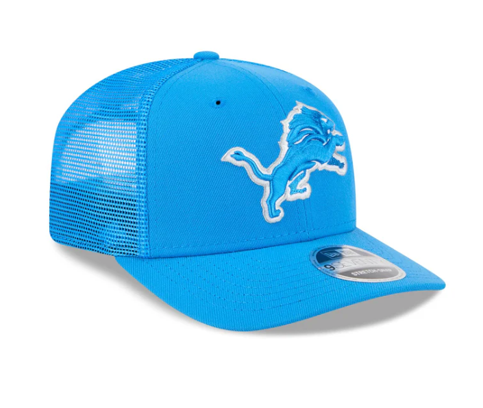 Detroit Lions New Era Sky Blue 9SEVENTY Trucker Adjustable Hat product image 3, provided for visual reference and product