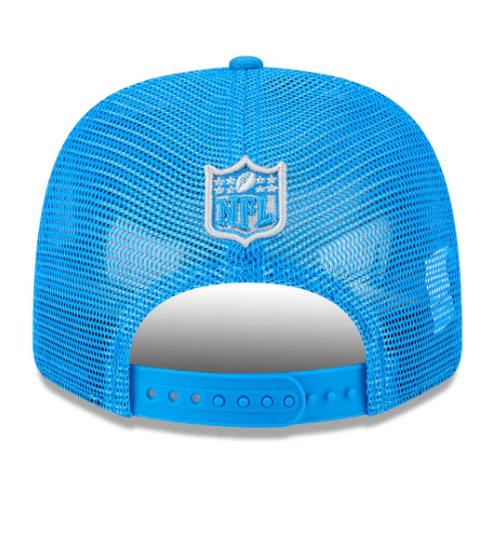 Detroit Lions New Era Sky Blue 9SEVENTY Trucker Adjustable Hat product image 4, provided for visual reference and product