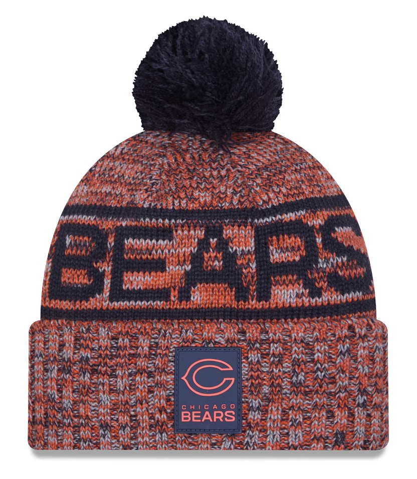 Chicago Bears 2025 New Era Official Sideline "C" Sport Knit Hat product image 1, provided for visual reference and product