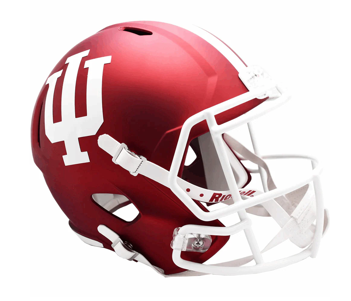 Indiana Hoosiers Crimson Riddell Replica Full Size Speed Helmet product image 1, provided for visual reference and product