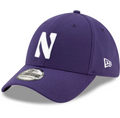 Mens Northwestern Wildcats New Era Navy 39THIRTY Team Classic Flex Hat product image 1, provided for visual reference and