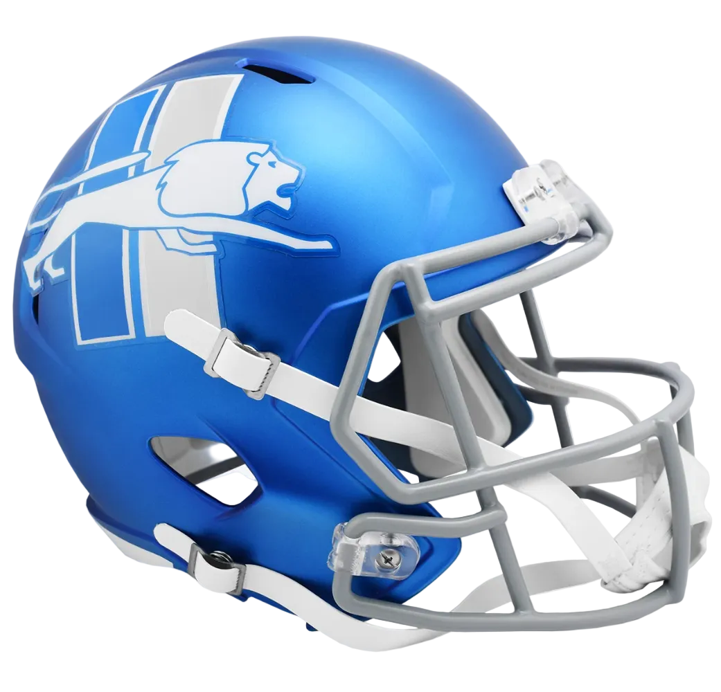 Detroit Lions Riddell 2023 On Field Alternate Replica Full Size Speed Helmet product image 1, provided for visual reference