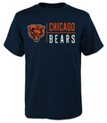 Youth Chicago Bears Yardline Navy T-Shirt product image 1, provided for visual reference and product detail review