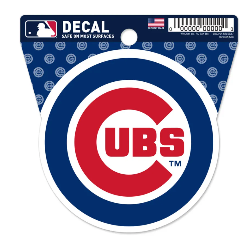 Chicago Cubs Logo Clean Cut Decal 3" x 4” product image 1, provided for visual reference and product detail review