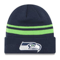 Seattle Seahawks New Era College Navy Team Logo Cuffed Knit product image 1