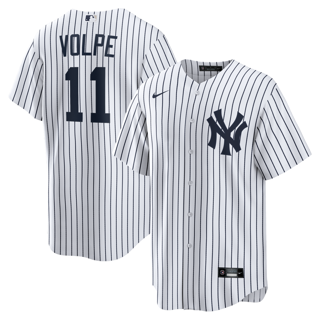 Anthony Volpe New York Yankees Nike Home White Replica Jersey for Men product image 1, provided for visual reference and