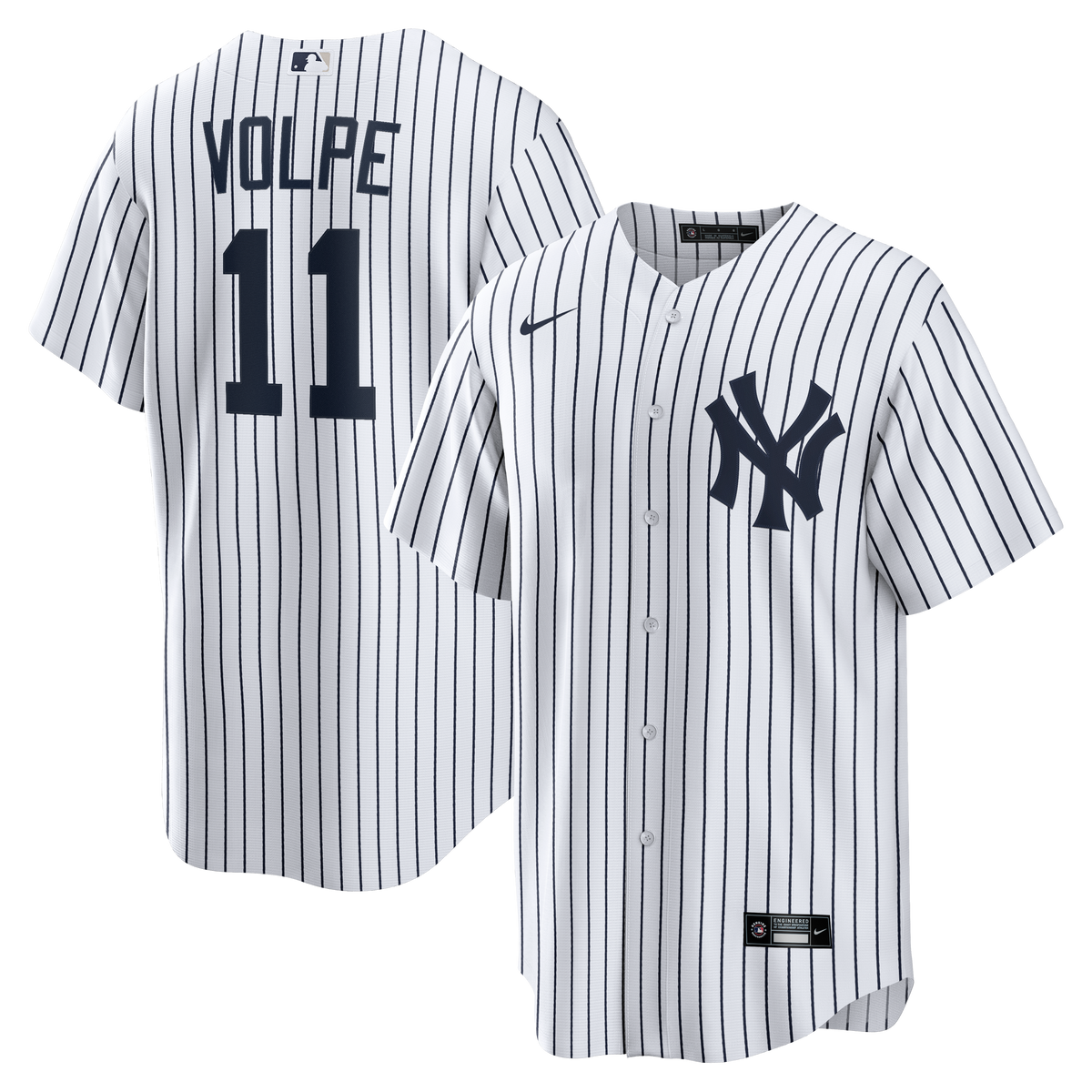 Anthony Volpe New York Yankees Nike Home White Replica Jersey for Men product image 1, provided for visual reference and