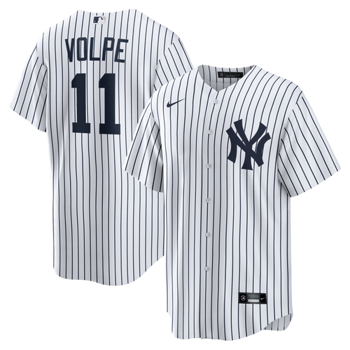 Anthony Volpe New York Yankees Nike Home White Replica Jersey for Men product image 1, provided for visual reference and
