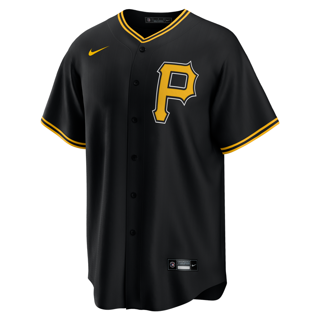 Paul Skenes Pittsburgh Pirates Nike Black Alternate Replica Team Jersey for Men product image 2, provided for visual